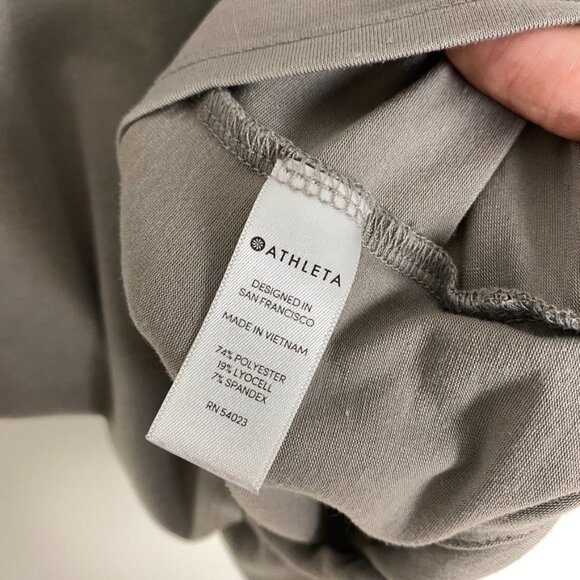 Athleta Essence Open Back Tank Top Taupe Womens Small - Picture 3 of 6